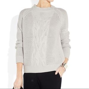 NWOT Vanessa bruno Athe Cable Knit Sweater, Navy Blue, Sz O